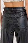 Rachelle High Waisted Wide Leg Faux Leather Pants