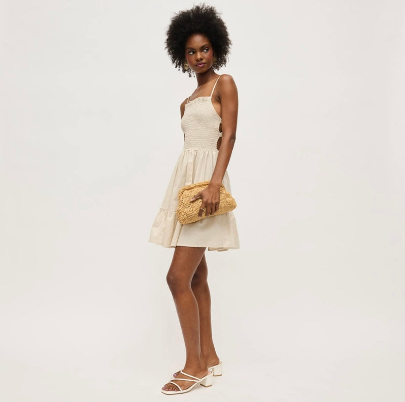 Elmira Woven Clutch - Natural