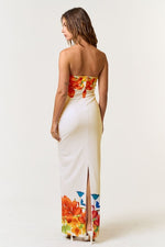 Mikaela Strapless Floral Maxi Dress