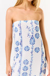 Louise Strapless Print Maxi Dress