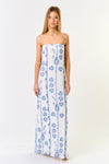 Louise Strapless Print Maxi Dress