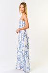 Louise Strapless Print Maxi Dress