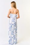 Louise Strapless Print Maxi Dress