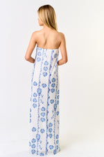 Louise Strapless Print Maxi Dress