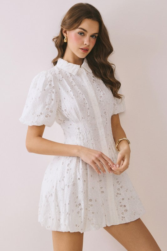 white mini fit and flare dress Women's Dresses Stella Fit and Flare Backless Dress White M by Selfie Leslie Clearance
