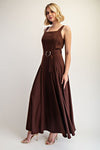 Blair Belted Flair Bottom Belted Maxi Dress