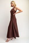 Blair Belted Flair Bottom Belted Maxi Dress