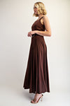 Blair Belted Flair Bottom Belted Maxi Dress