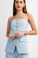 Marli Strapless Vest Top - See Matching Pants : Everly