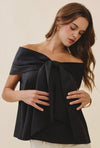 Gisela Bow Accent Off The Shoulder Top