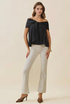 Gisela Bow Accent Off The Shoulder Top