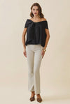 Gisela Bow Accent Off The Shoulder Top