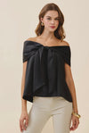 Gisela Bow Accent Off The Shoulder Top