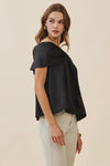 Gisela Bow Accent Off The Shoulder Top