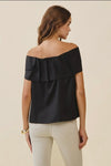 Gisela Bow Accent Off The Shoulder Top