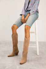 Remi Western Suede Knee High Boot