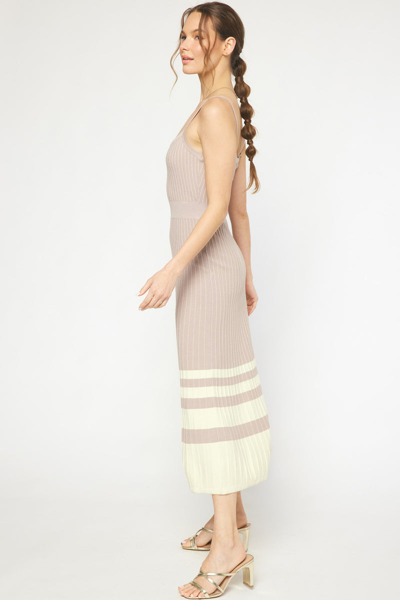 Robin Ribbed Knit Midi Dress - Latte – Girls Will Be Girls