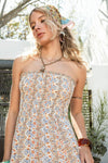 Adara Strapless Ruffle Detail Maxi Dress