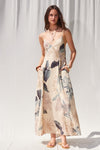 Ivy Printed Backless Maxi Dress - Blush/Floral