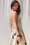 Ivy Printed Backless Maxi Dress - Blush/Floral