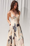 Ivy Printed Backless Maxi Dress - Blush/Floral