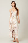 Ivy Printed Backless Maxi Dress - Cream Floral
