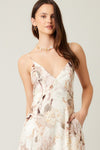 Ivy Printed Backless Maxi Dress - Cream Floral