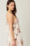 Ivy Printed Backless Maxi Dress - Cream Floral
