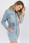 Silvana Button Down Denim Mini Dress