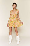 Kesha Floral Cut Out Mini Dress