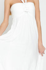 Alcina Halter Maxi Dress - White