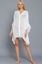 Rosemary Ruffle Detail Cover Up Dress