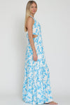 Haven Floral Halter Cut Out Tie Back Maxi Dress