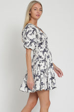 Martti Dolman Sleeve Floral Mini Dress