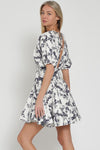 Martti Dolman Sleeve Floral Mini Dress