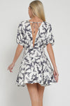 Martti Dolman Sleeve Floral Mini Dress