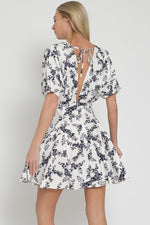 Martti Dolman Sleeve Floral Mini Dress