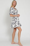 Martti Dolman Sleeve Floral Mini Dress