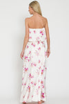 Everlasting Strapless Paisley Print Maxi Dress - White/Pink