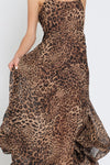 Neva Leopard Print Tie Back Maxi Dress