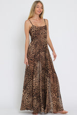 Neva Leopard Print Tie Back Maxi Dress