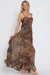 Neva Leopard Print Tie Back Maxi Dress