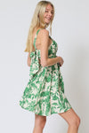 Dacia Square Neck Floral Tie Back Mini Dress