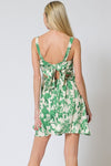 Dacia Square Neck Floral Tie Back Mini Dress