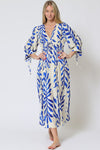 Sherlie Leaf Print Empire Long Sleeve Maxi Dress