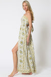 Bri Strapless Tie Back Cut Out Maxi Dress