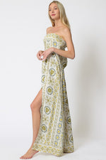 Bri Strapless Tie Back Cut Out Maxi Dress
