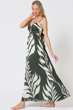 Acelynn Tropical Cut Out Tie Back Maxi Dress - RESTOCKING ETA 6/13 - PREORDER NOW