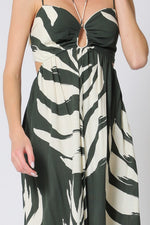 Acelynn Tropical Cut Out Tie Back Maxi Dress - RESTOCKING ETA 6/13 - PREORDER NOW