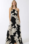 Priyanka Cross Back Maxi Dress - Black/Cream
